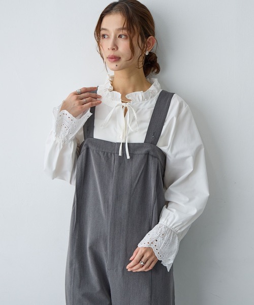 anyfee サロペット オーバーオール 「anyfee/プラスサイズ」ストレッチ