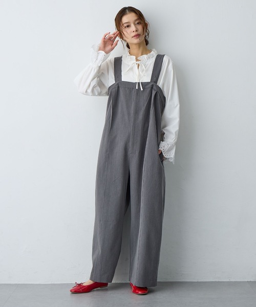 anyfee サロペット オーバーオール 「anyfee/プラスサイズ」ストレッチ