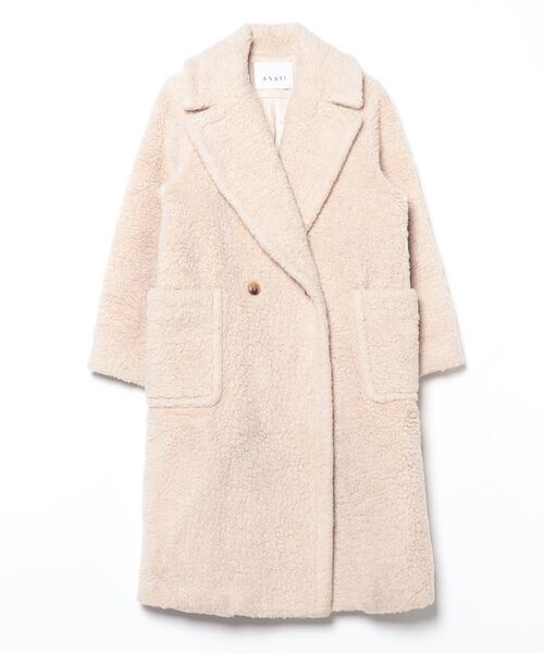 ANAYI メルトンチェスターコート 36 ANAYI（アナイ） チェスターコート 36 ベージュ レディース : ZOZOTOWN