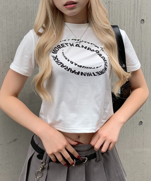FLAREUP 韓国 アシンメトリードレープロールアップ Tシャツ cx2032510-0.jpg