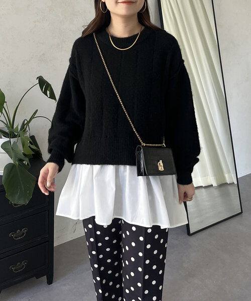 「prose verse」 長袖ニット MEDIUM ブラック レディース_画像4