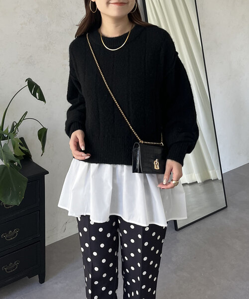 「prose verse」 長袖ニット MEDIUM ブラック レディース_画像5