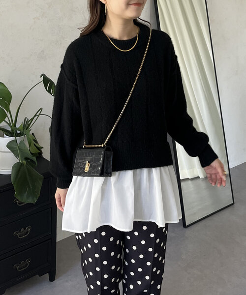 「prose verse」 長袖ニット MEDIUM ブラック レディース_画像6