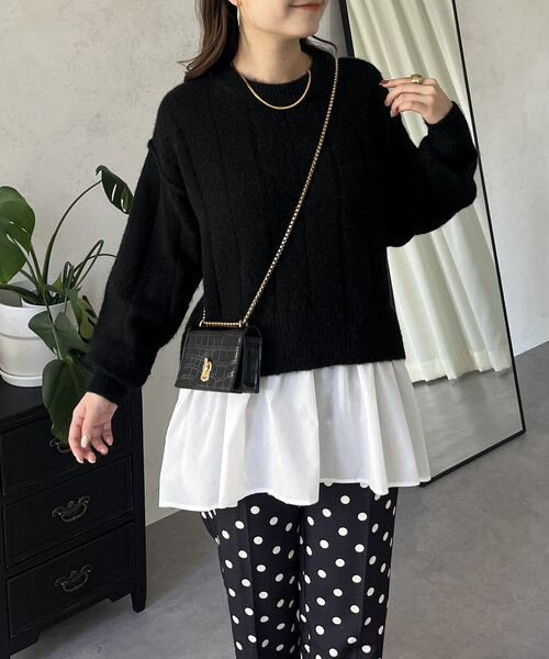 「prose verse」 長袖ニット MEDIUM ブラック レディース_画像8