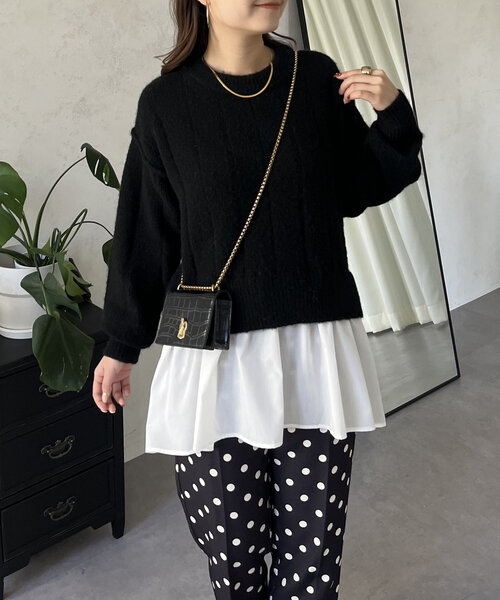 「prose verse」 長袖ニット MEDIUM ブラック レディース_画像9