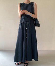ランバン コレクション ノースリーブ プルオーバー スカートセット 38 日本製 LANVIN COLLECTION - ランバン コレクション ノースリーブ プル