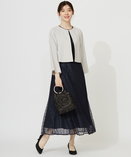 ANY SIS（エニィスィス） ドレス ストライプレーシー ドレス