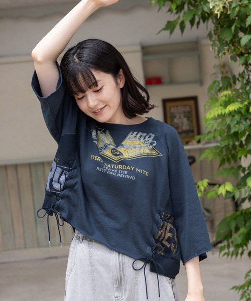 ニコルオリジナルスウェットシャツ_ネイビースカイブルー