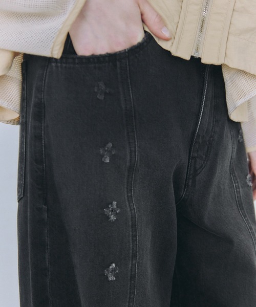 ADAM ET ROPE'（アダムエロペ） ワイドパンツ ジーンズ デニム デニム