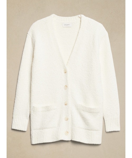 「BANANA REPUBLIC FACTORY STORE」 ニットカーディガン X-SMALL ホワイト レディース_画像4