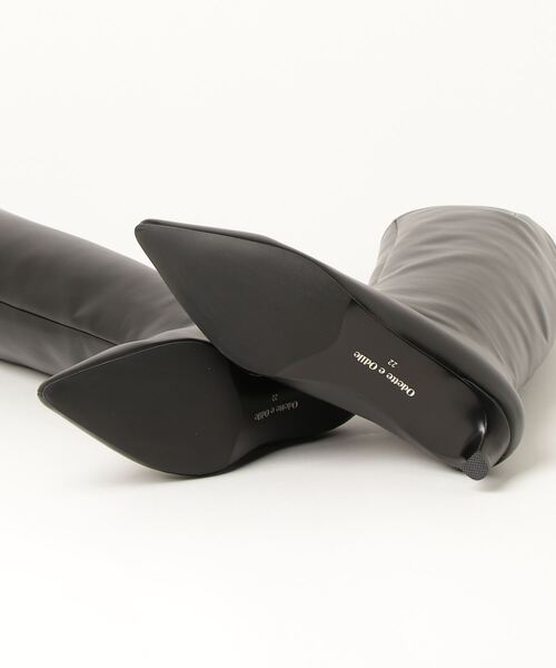 「ODETTE E ODILE」 ロングブーツ 24cm ブラック レディース_画像3