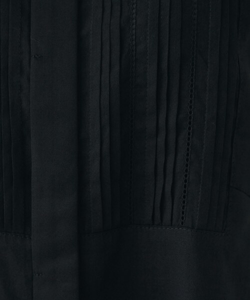アンタイトル★コットンピンタックワンピースブラック アンタイトル UNTITLED コットンピンタックワンピース
