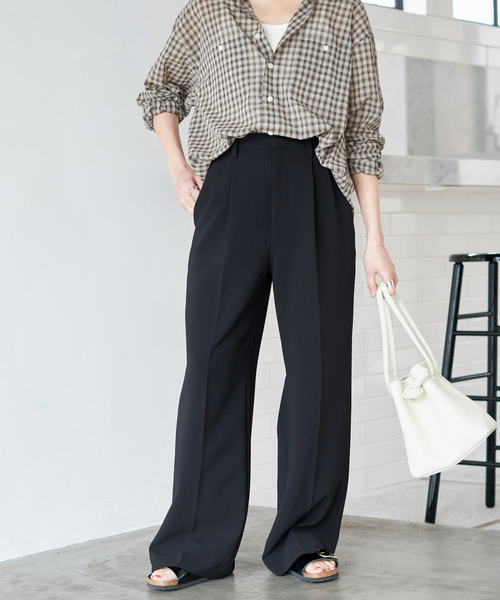 Spick & Span」 スラックス 36 ブラック レディース
