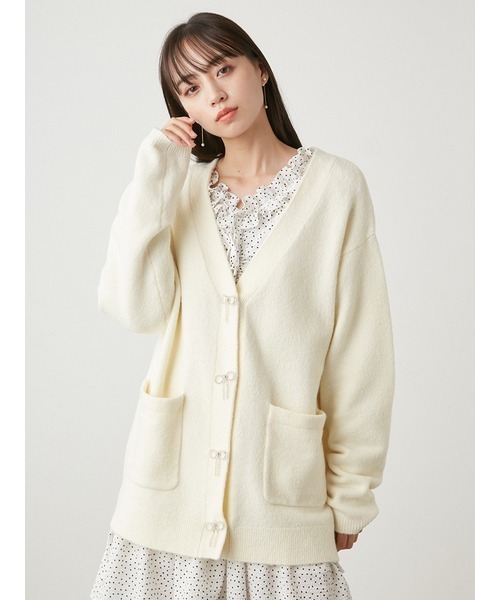 SNIDEL（スナイデル） ニットカーディガン FREE イエロー レディース