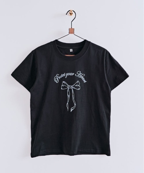 tシャツ 半袖 リボン プリント Tシャツ レディース : ZOZOTOWN Yahoo