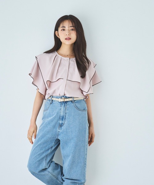 めろ　ブラウスセット スキッパーネックブラウス(ブラウス・シャツ) | al'aise