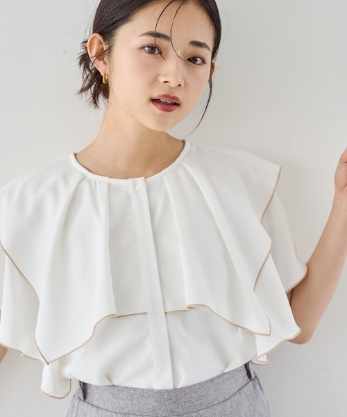 めろ　ブラウスセット スキッパーネックブラウス(ブラウス・シャツ) | al'aise