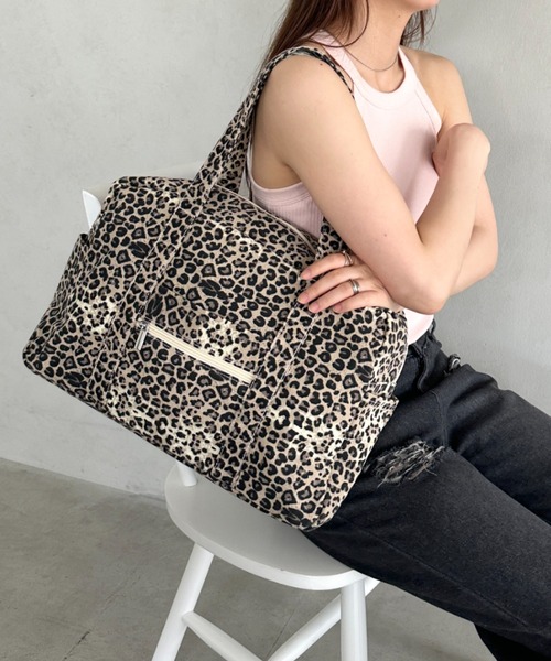 レア✨A4収納可 トゥミ ショルダーバッグ ナイロン×レザー 本革 レオパード トートバッグ 「A4収納可能」レオパードファスナートート