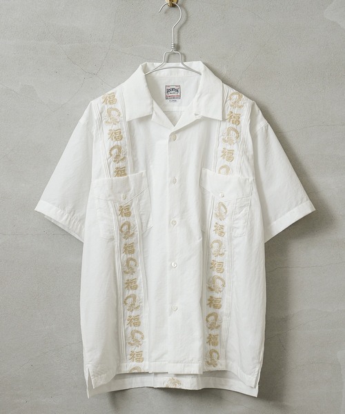HOUSTON（ヒューストン） シャツ 41219 EMB CUBA SHIRT（福）キューバ