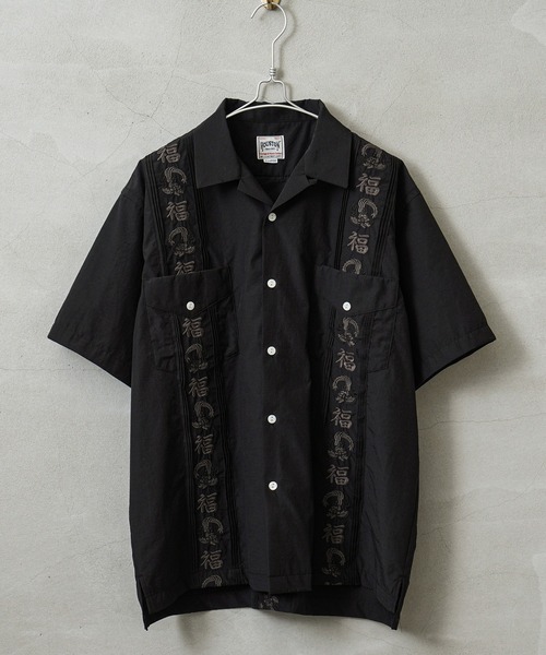 HOUSTON シャツ ヒューストン 41219 EMB CUBA SHIRT（福