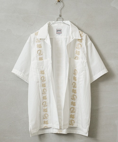 HOUSTON（ヒューストン） シャツ 41219 EMB CUBA SHIRT（福）キューバ
