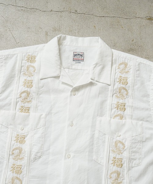 HOUSTON シャツ ヒューストン 41219 EMB CUBA SHIRT（福