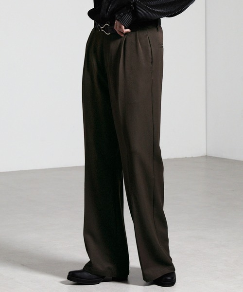 CIYOT スラックス 「CIYOT」TRストレッチスーツ地 セミワイド 2タック