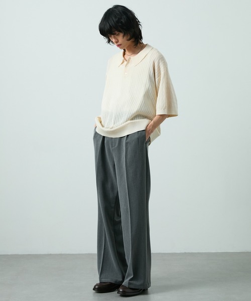 CIYOT ワイドパンツ スラックス 「CIYOT」TRストレッチスーツ地