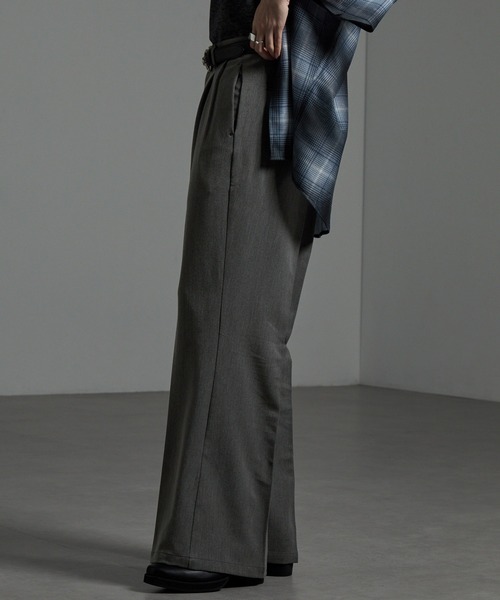 [完売品]seyto プリーツタックフレアパンツ グレー サイズ2 seyto（セイト）の「Pleats tuck wide flare pants / プリーツ