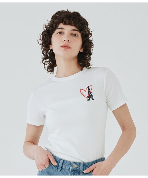 PETIT BATEAU tシャツ PBプリントクルーネック半袖Tシャツ