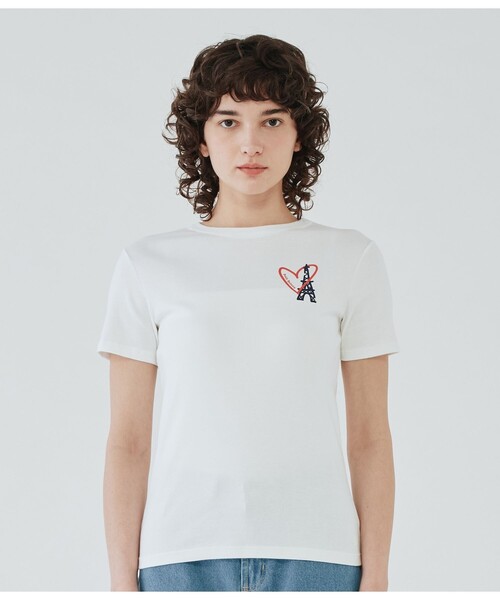 tシャツ PBプリントクルーネック半袖Ｔシャツ レディース PETIT BATEAU tシャツ PBプリントクルーネック半袖Tシャツ