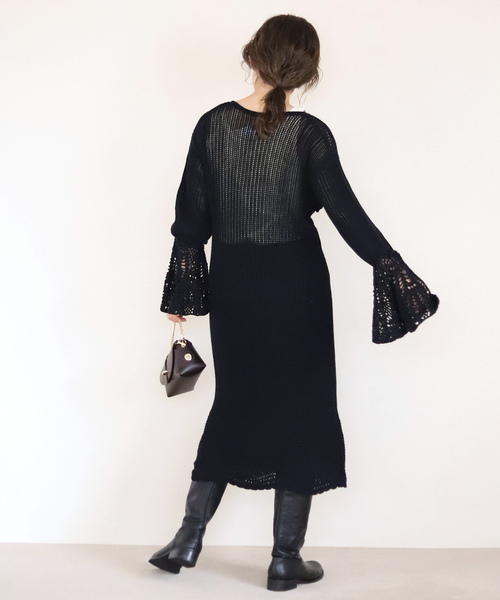 SLOBE IENA（スローブイエナ） ニットワンピース - ベージュ