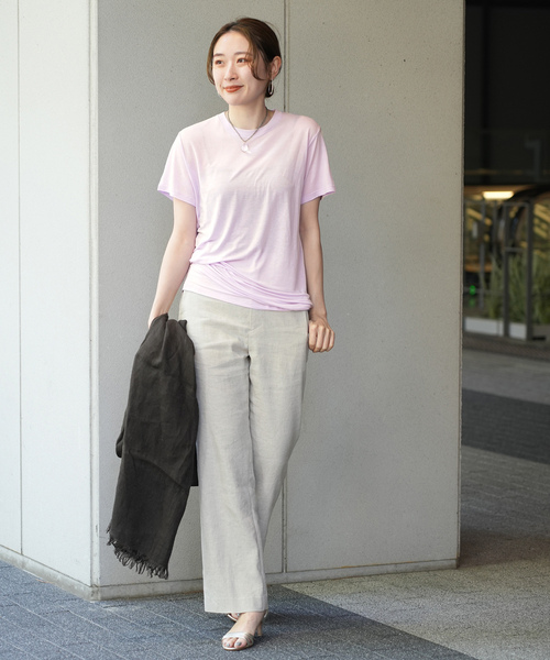 「IENA」 半袖Tシャツ FREE オレンジ レディース IENA 「IENA」 半袖Tシャツ FREE オレンジ レディース