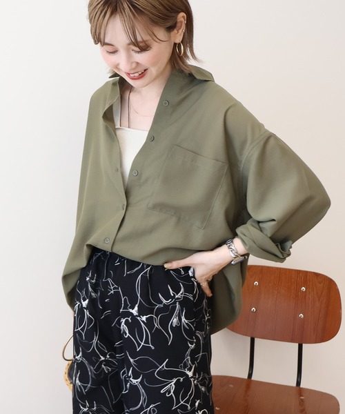 ブラウス シャツ 「セットアップ対応」シアースリットスリーブボイルシャツ レディース STYLEMIXER ブラウス シャツ スリットスリーブシアーシャツ