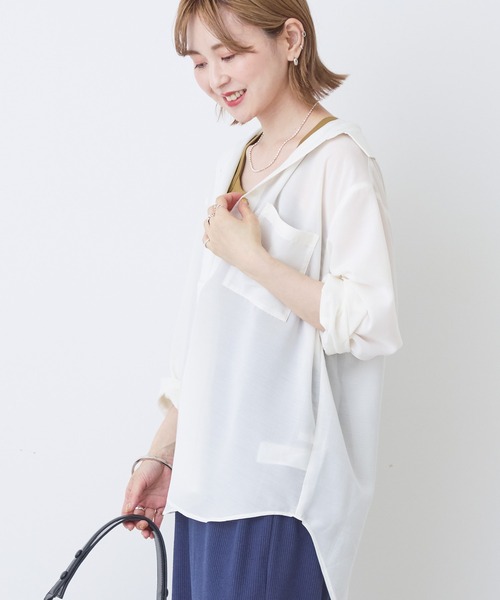 ブラウス シャツ オーバーシルエットシャツ レディース Libra Cue ブラウス シャツ オーバーシルエットシャツ