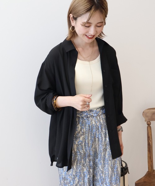 ブラウス シャツ オーバーシルエットシャツ レディース Libra Cue ブラウス シャツ オーバーシルエットシャツ