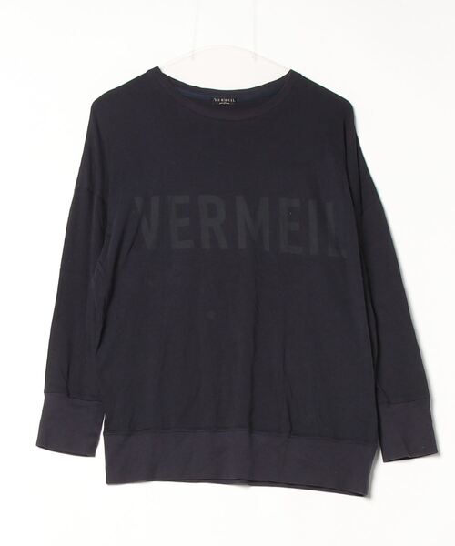 「VERMEIL par iena」 長袖カットソー FREE ネイビー レディース