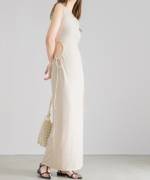 「muku」 ノースリーブワンピース FREE アイボリー レディース_画像3