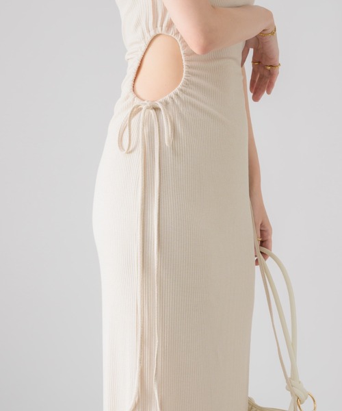 「muku」 ノースリーブワンピース FREE アイボリー レディース_画像7