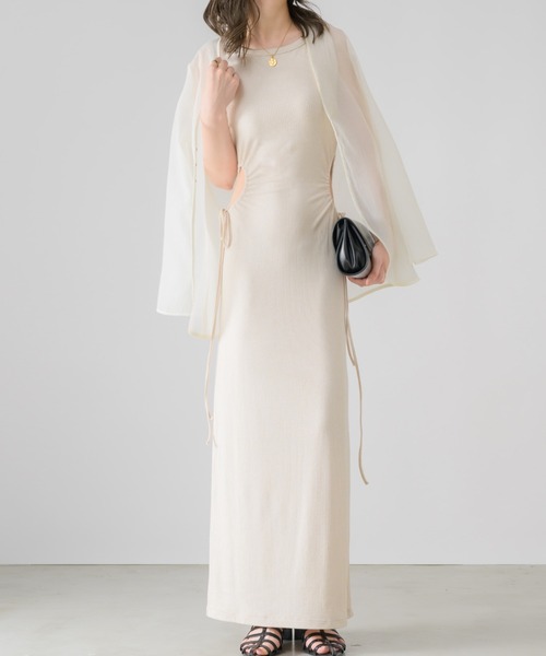 「muku」 ノースリーブワンピース FREE アイボリー レディース_画像8