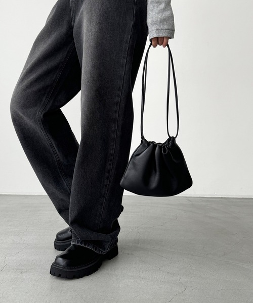 【未使用】キャナルジーン CANALJEAN ブラック ショルダーバッグ CANAL JEAN 「CANAL JEAN」 ショルダーバッグ ONE SIZE ブラック