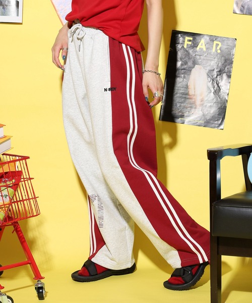 なゆ出品 NERDY スウェットパンツ ジャージ カラーブロックスウェットパンツ