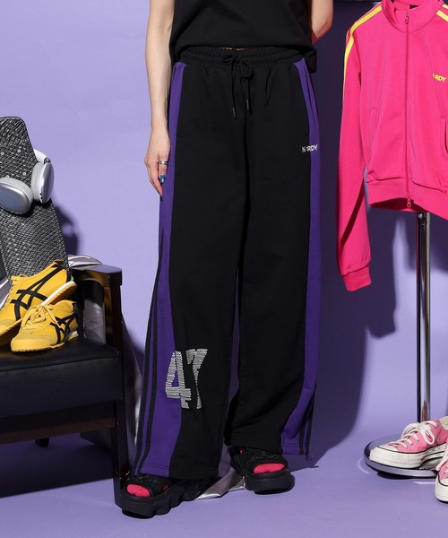 NERDY スウェットパンツ ジャージ カラーブロックスウェットパンツ
