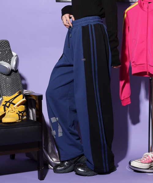 NERDY スウェットパンツ ジャージ カラーブロックスウェットパンツ