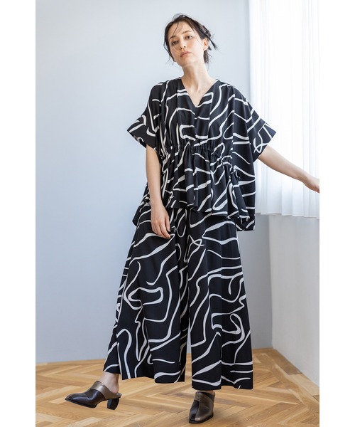 OSMOSIS オズモーシス　プリントフレアーパンツ OSMOSIS パンツ プリントフレアーパンツ レディース : ZOZOTOWN