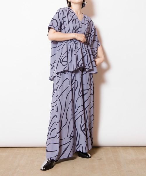 OSMOSIS オズモーシス　プリントフレアーパンツ OSMOSIS パンツ プリントフレアーパンツ レディース : ZOZOTOWN