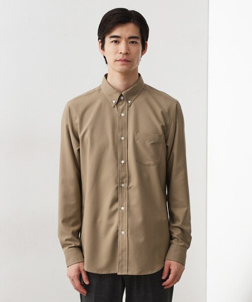TFW49 XL ベージュ 長袖シャツ THE SHOP TK シャツ スムースファイバー長袖シャツ 「吸水速乾/UV