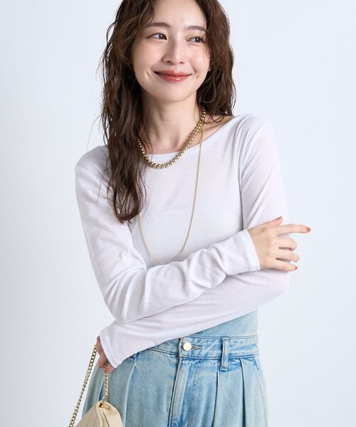 tシャツ 「着回し力抜群」前後２WAYシアーカットソー レディース