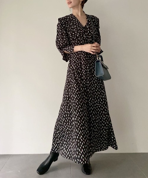 SNIDEL ワンピース SNIDEL 「SNIDEL」 7分袖ワンピース 1 グレー レディース : ZOZOTOWN