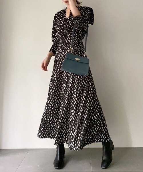 ⭐️新品未使用⭐️美品⭐️スナイデルワンピース SNIDEL 「SNIDEL」 7分袖ワンピース 1 グレー レディース